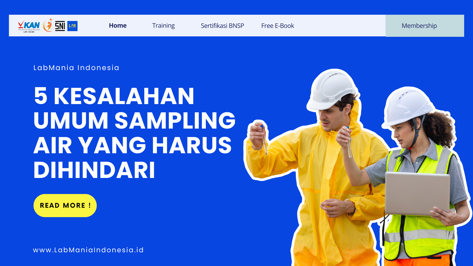 5 Kesalahan Umum Pengambilan Contoh Uji Air yang harus dihindari