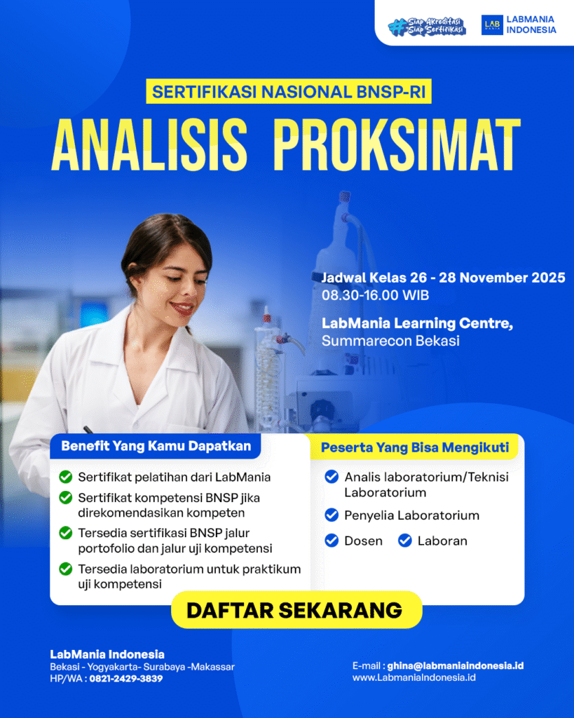Training dan Sertifikasi BNSP Skema Analisis Proksimat