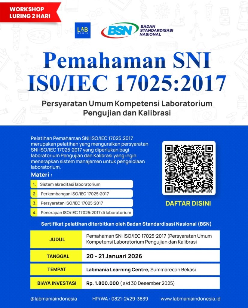 Flyer Kegiatan Pemahaman SNI ISO/IEC 17025:2017