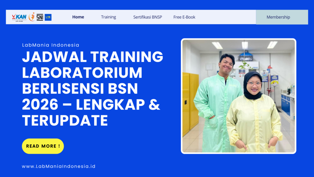 Jadwal Training Laboratorium Berlisensi BSN 2026 – Lengkap & Terupdate