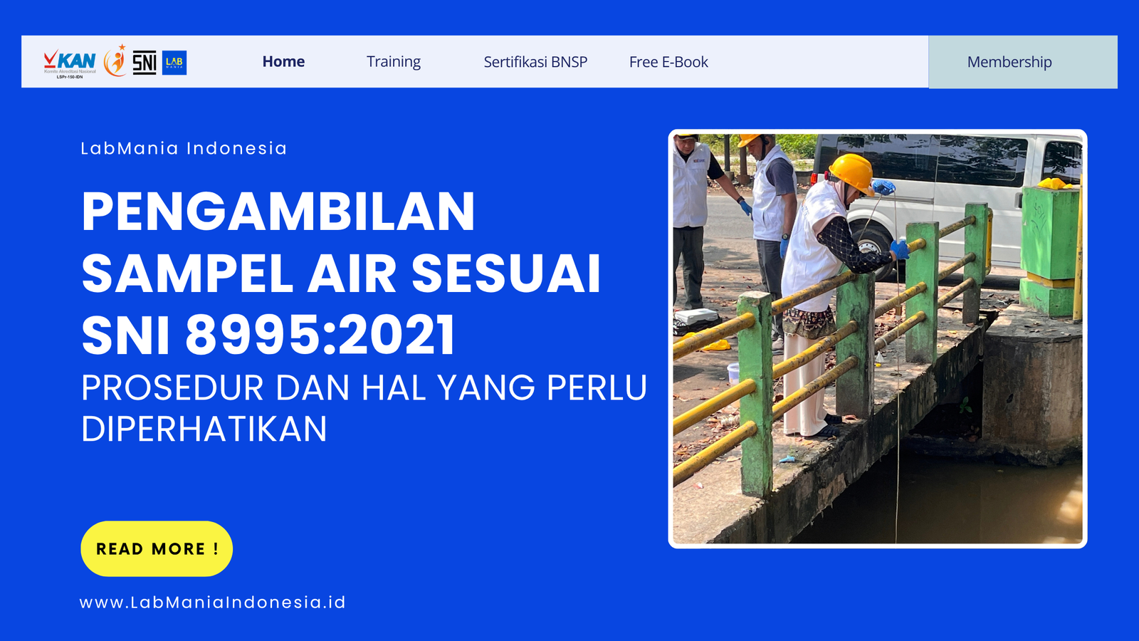 Pengambilan Contoh Uji Air Sesuai SNI 8995:2021
